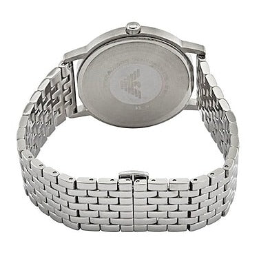 Emporio Armani Kappa Quartz Grey Dial Silver Mesh Bracelet Watch For Men - AR11068