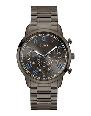 Guess Hendrix Chronograph Gunmetal Dial Gunmetal Steel Strap Watch for Men - W1309G3