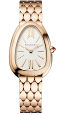 Bvlgari Serpenti Seduttori Quartz Silver Dial Rose Gold Steel Strap Watch for Women - SERPENTI103145