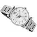 Fossil Carlie Silver Dial Silver Steel Strap Watch for Women - ES4341