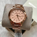 Michael Kors Runway Rose Gold Dial Rose Gold Steel Strap Watch for Women - MK3336