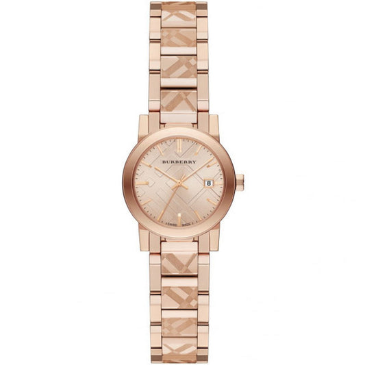 Burberry The City Rose Gold Dial Rose Gold Steel Strap Watch for Women - BU9235