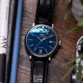 IWC Portofino '150 Years Edition' Automatic Blue Dial Black Leather Strap Watch for Men - IW356518