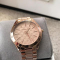 Michael Kors Runway Rose Gold Dial Rose Gold Steel Strap Watch for Women - MK3336