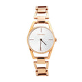 Calvin Klein Dainty White Dial Rose Gold Steel Strap Watch for Women - K7L23646