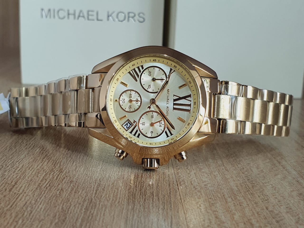 Michael Kors Bradshaw Gold Dial Gold Steel Strap Watch for Women - MK5798