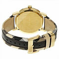 Burberry The City Gold Dial Black Leather Strap Watch for Men - BU9032