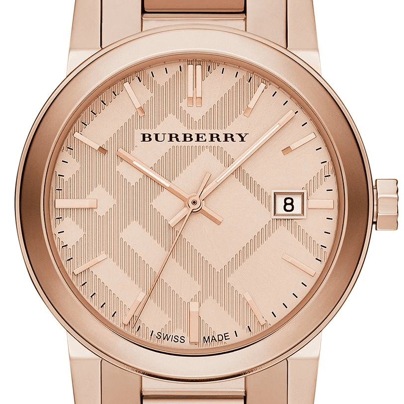 Burberry The City Rose Gold Dial Rose Gold Stainless Steel Strap Watch for Women - BU9039