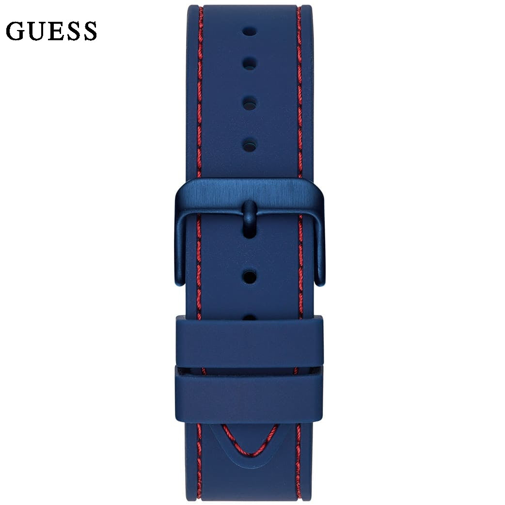 Guess Odyssey Analog Blue Dial Blue Rubber Strap Watch For Men - W1108G1