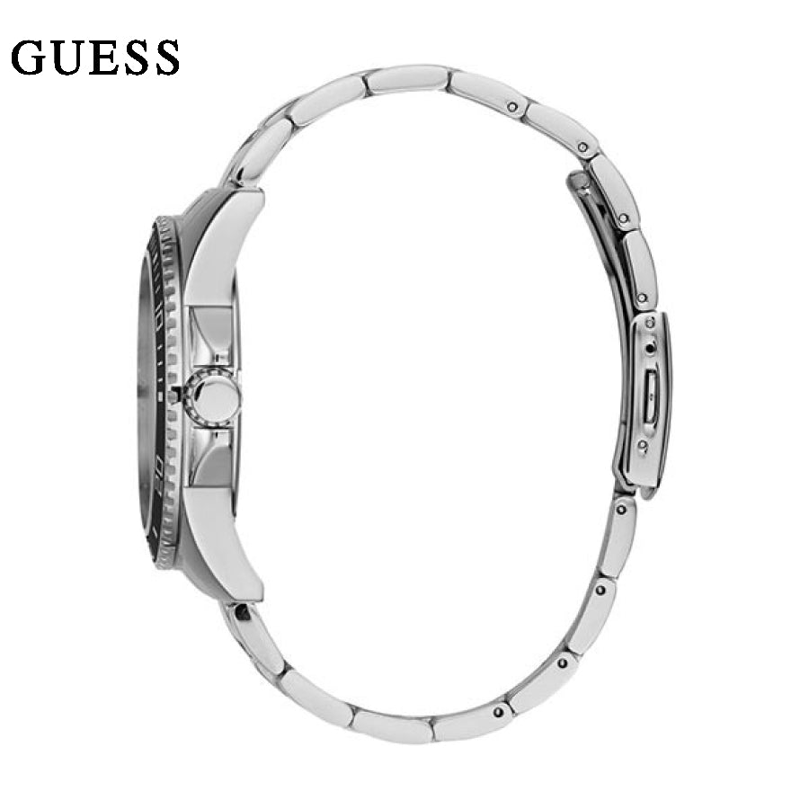 Guess G Twist Diamonds Silver Dial Silver Steel Strap Watch For Women - W1201L1