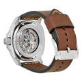 Fossil Modern Machine Automatic Skeleton White Dial Brown Leather Strap Watch for Women - ME3083