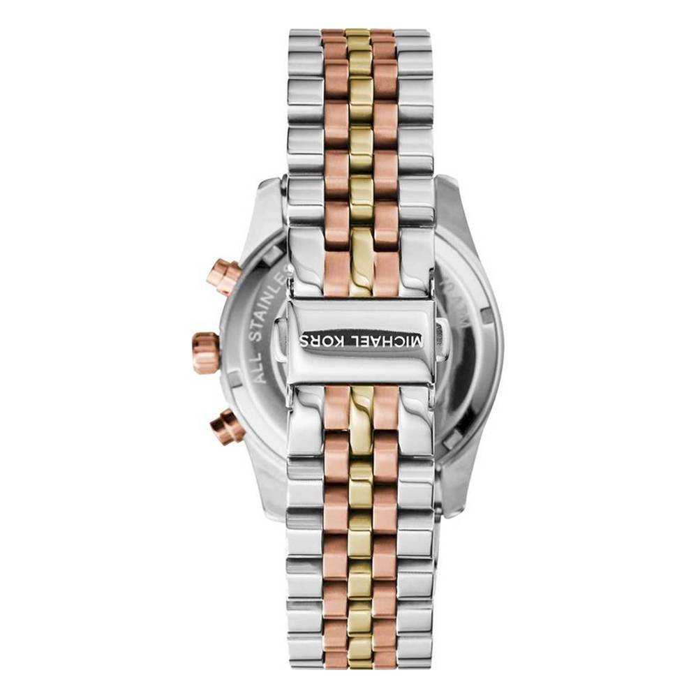 Michael Kors Lexington Silver Dial Two Tone Steel Strap Watch for Women - MK5735