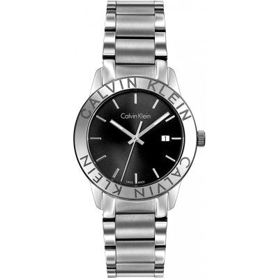 Calvin Klein City Black Dial Silver Steel Strap Watch for Men - K7Q21141