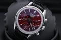 Tag Heuer Carrera Automatic Chronograph Red Dial Black Leather Strap Watch for Men - CBK221G.FC6479