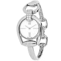 Gucci Horsebit Collection Diamonds Mother of Pearl White Dial Silver Steel Strap Watch For Women - YA139504