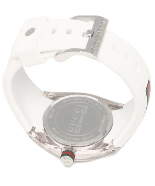 Gucci Sync Quartz White Dial White Rubber Strap Unisex Watch - YA137302