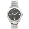 Gucci GG2570 Quartz Diamonds Black Dial Silver Steel Strap Watch For Women - YA142404