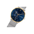 Tommy Hilfiger Brooklyn Quartz Blue Dial Silver Mesh Bracelet Watch for Men - 1791505