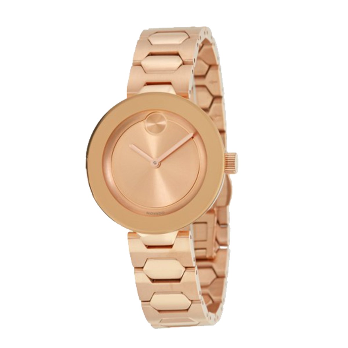 Movado Bold Rose Gold Dial Rose Gold Steel Strap Watch for Women - 3600387