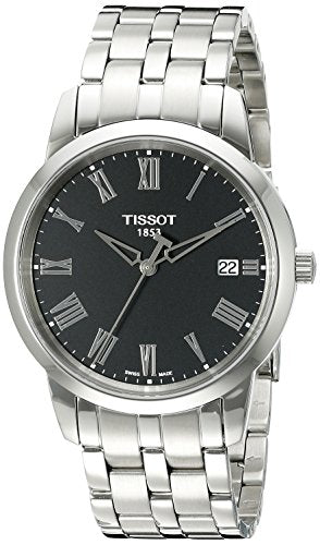 Tissot T Classic Dream Black Dial Silver Steel Strap Watch for Men - T033.410.11.053.01