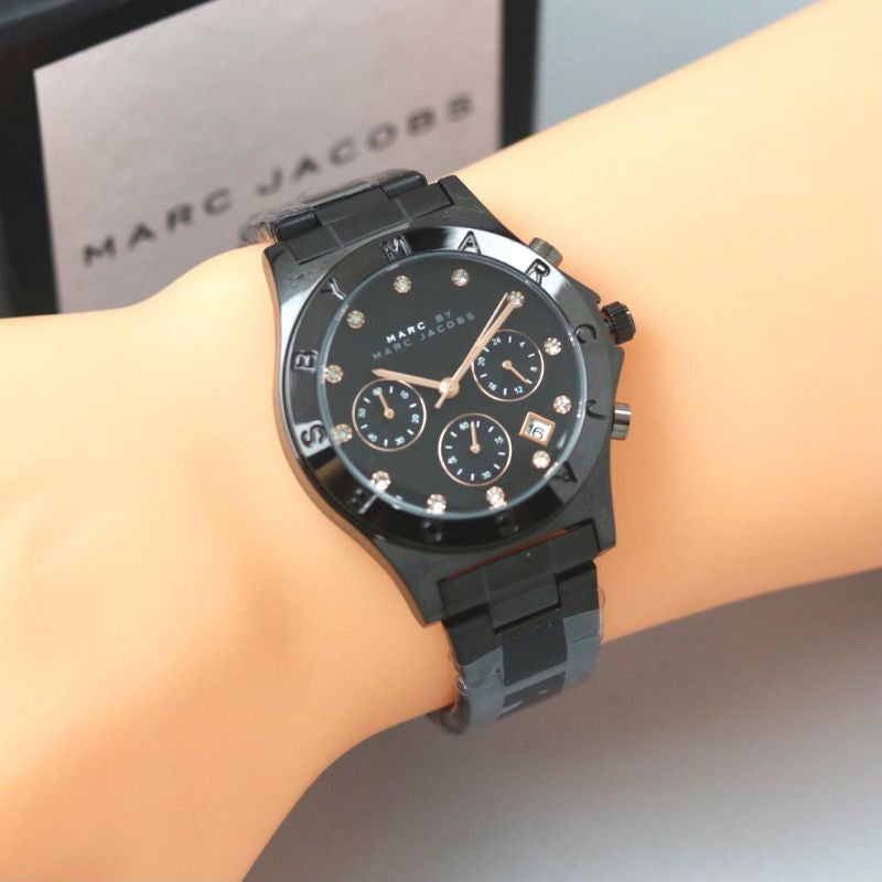 Marc Jacobs Blade Black Dial Black Stainless Steel Strap Watch for Men - MBM8581