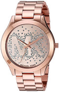 Michael Kors Slim Runway Rose Gold Dial Rose Gold Steel Strap Watch for Women - MK3591