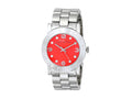 Marc Jacobs Marc Amy Red Dial Silver Stainless Steel Strap Watch for Women - MBM3302