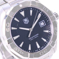 Tag Heuer Aquaracer Quartz Black Dial Silver Steel Strap Watch for Men - WAY1110.BA0928