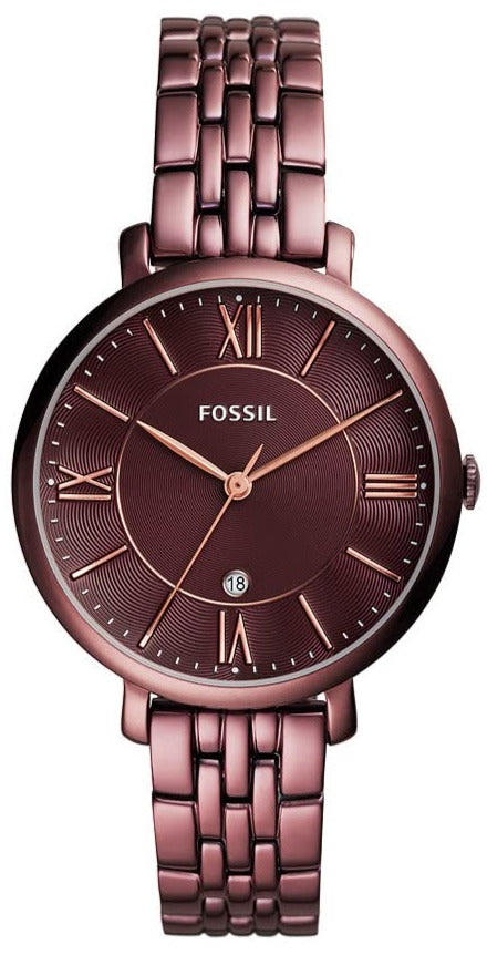 Fossil Jacqueline Brown Dial Brown Steel Strap Watch for Women - ES4100