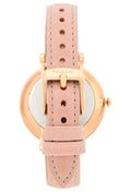 Fossil Jacqueline White Dial Pink Leather Strap Watch for Women - ES3988