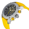 Burberry Sport Chronograph Grey Dial Yellow Rubber Strap Watch for Men - BU7712