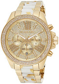 Michael Kors Wren Gold Diamonds Dial Two Tone Steel Strap Watch for Women - MK6157