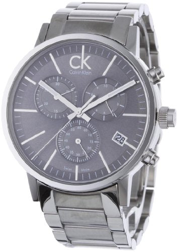 Calvin Klein Post Minimal Chronograph Black Dial Silver Steel Strap Watch for Men - K7627161