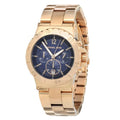 Michael Kors Bel Aire Blue Dial Rose Gold Steel Strap Watch for Women - MK5410