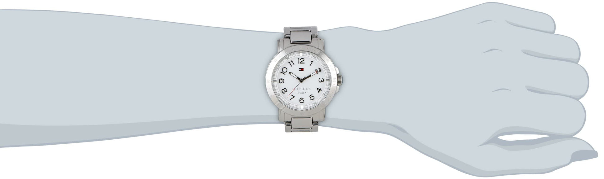 Tommy Hilfiger White Dial Silver Steel Strap Watch for Women - 1781397