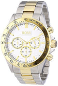 Hugo Boss Ikon Chronograph Gold Dial Two Tone Steel Strap Watch for Men - 1512960