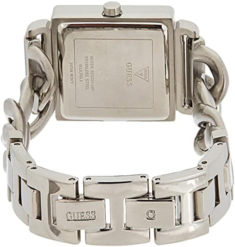 Guess Vanity Diamonds White Dial Silver Steel Strap Watch for Women - W1030L1