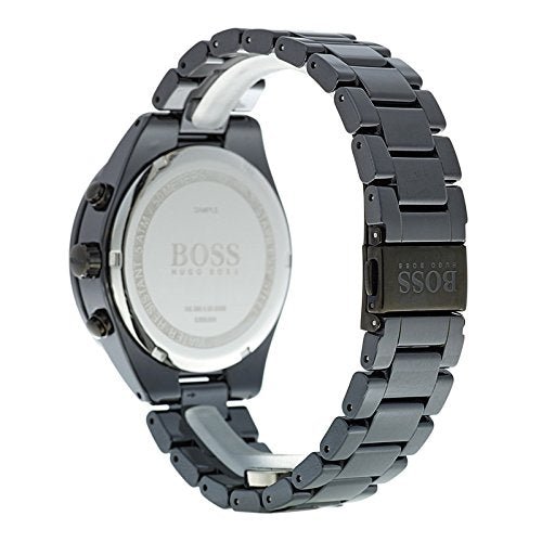 Hugo Boss Talent Chronograph Ceramic Black Dial Black Steel Strap Watch for Men - 1513581