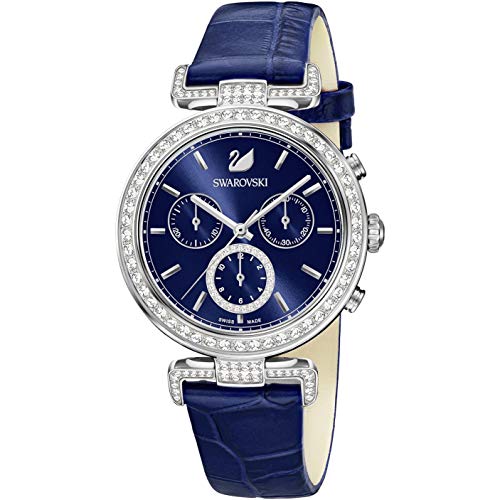 Swarovski Era Journey Blue Dial Blue Leather Strap Watch for Women - 5479239