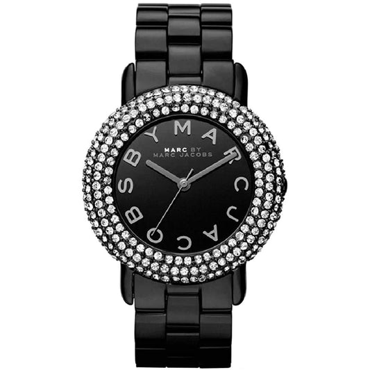Marc Jacobs Marci Black Dial Black Ion Plated Stainless Steel Dial Watch for Women - MBM3193