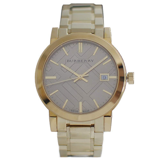 Burberry The City Gold Dial Gold Stainless Steel Strap Watch for Women - BU9033
