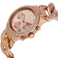 Michael Kors Runaway Rose Gold Dial Rose Gold Steel Strap Watch for Women - MK3247