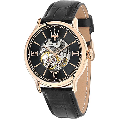 Maserati Epoca Automatic Skeleton Mechanical Black Watch For Men - R8821118001