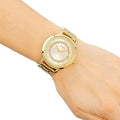 Guess Montauk Gold Dial Gold Steel Strap Watch for Women - W0933L2