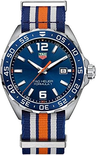 Tag Heuer Formula 1 Quartz Chronograph Blue Dial Two Tone NATO Strap Watch for Men - CAZ1010.FC8196