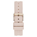 Guess Heiress Diamonds Rose Gold Dial Pink Rubber Strap Watch for Women - GW0407L3