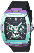 Guess Phoenix Multifunction Black Dial Black Rubber Strap Watch for Men - GW0202G5