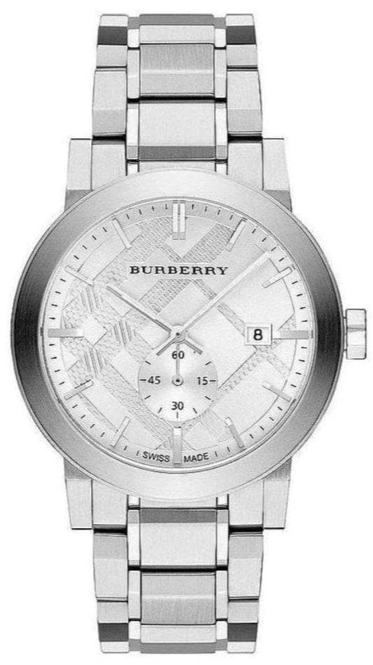 Burberry The City Silver Dial Silver Steel Strap Watch for Men - BU9900