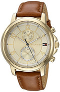 Tommy Hilfiger Claudia Rose Gold Dial Brown Leather Strap Watch for Women - 1781818