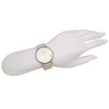 Coach Perry Silver DIal White Leather Strap Watch for Women - 14503116